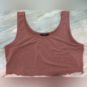 SHEIN 1x crop bra top, raw bottom hem, gently worn